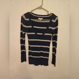 Y2K Aeropostale Navy And White Pullover Sweater Size M